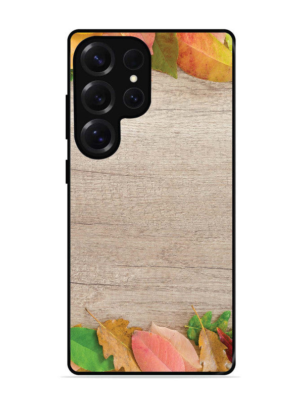 Samsung Galaxy S25 Ultra Autumn Leafs On Wooden Table