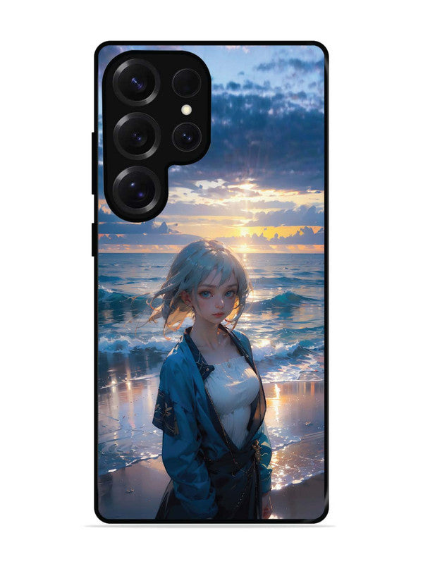 Samsung Galaxy S25 Ultra Anime Girl Beach Ocean Waves