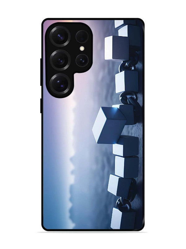 Samsung Galaxy S25 Ultra Minimalist Blockchain Cube Chain