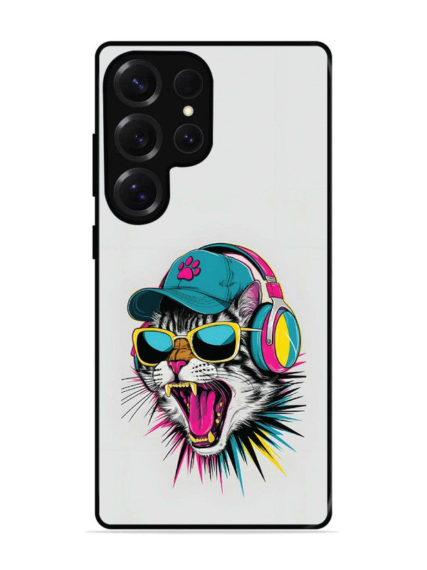 Samsung Galaxy S25 Ultra Neon Pop Art DJ Cat Vibe
