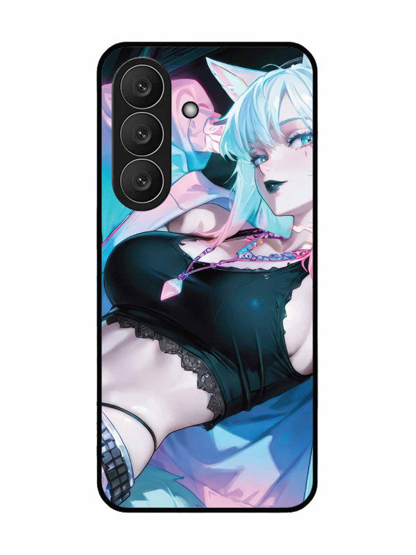 Samsung Galaxy S26 Plus 5G anime girl fox headpohone white Hair