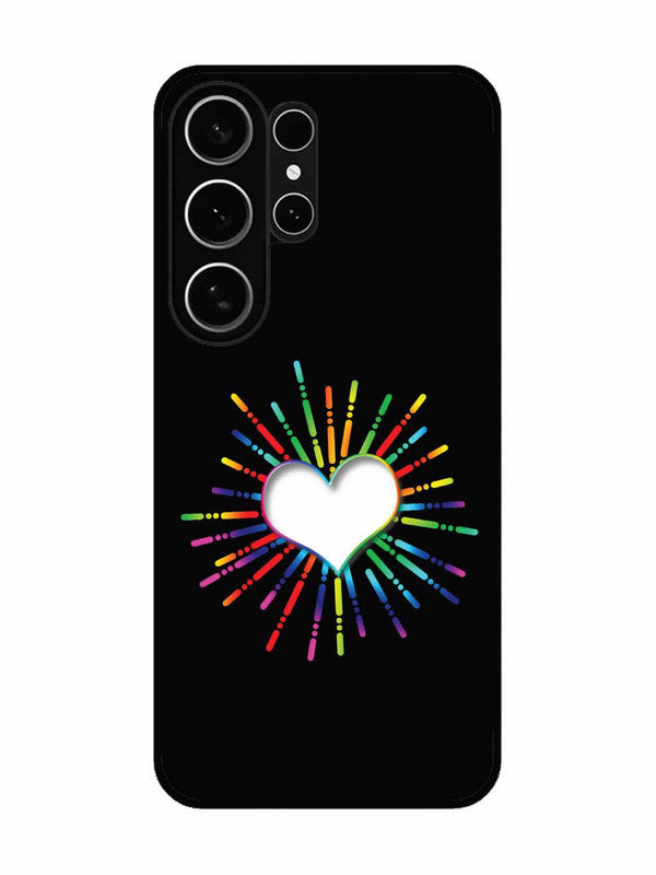 Samsung Galaxy S26 Ultra 5G Colourful Heart on Black