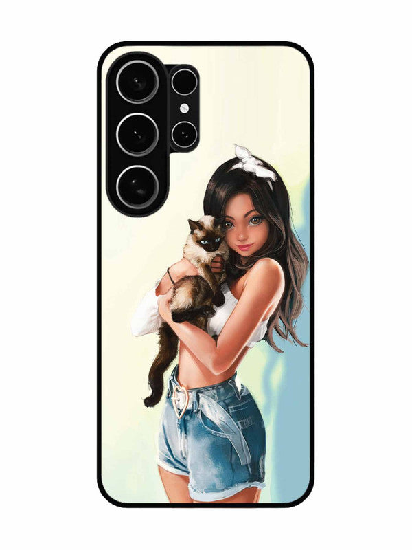 Samsung Galaxy S26 Ultra 5G Cute Girl with Cat