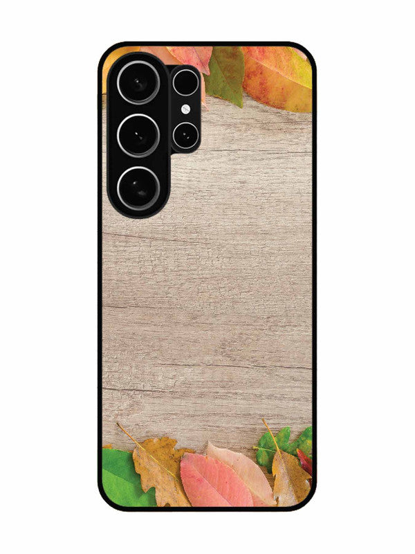 Samsung Galaxy S26 Ultra 5G Autumn Leafs On Wooden Table