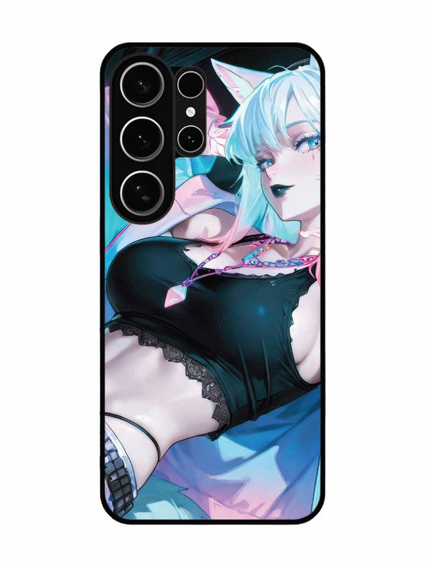 Samsung Galaxy S26 Ultra 5G anime girl fox headpohone white Hair