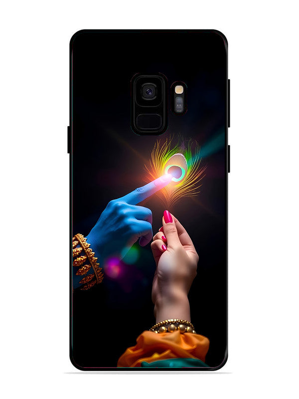 Samsung Galaxy S9 | 2D Metal | Radha Krishna touching feather | SM-S9-454
