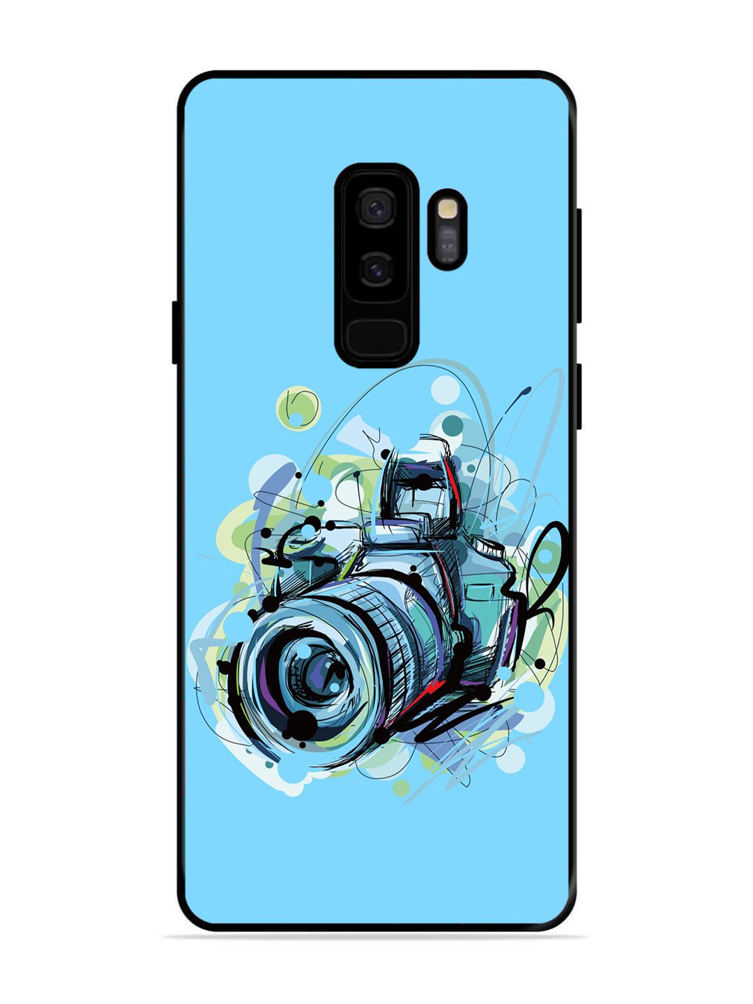 SAMSUNG GALAXY S9 PLUS Camera Blue Background