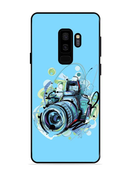 SAMSUNG GALAXY S9 PLUS Camera Blue Background