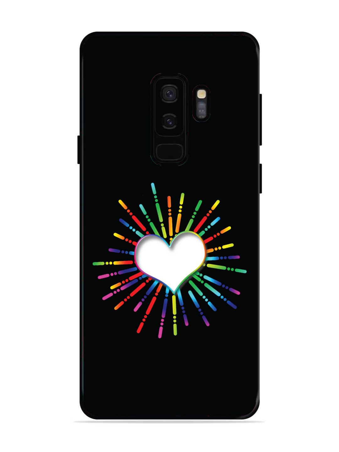 SAMSUNG GALAXY S9 PLUS Colourful Heart on Black