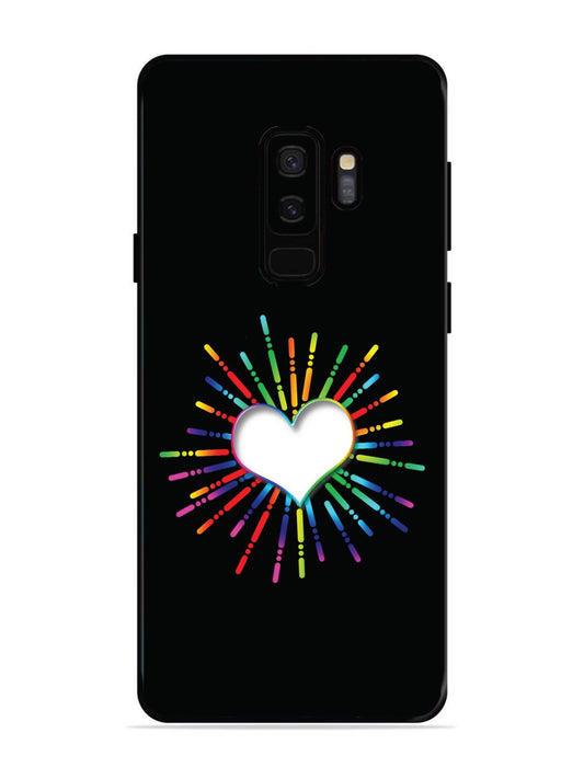 SAMSUNG GALAXY S9 PLUS Colourful Heart on Black