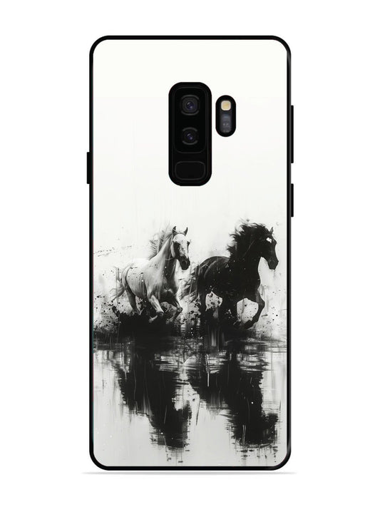 SAMSUNG GALAXY S9 PLUS Black & White Horse
