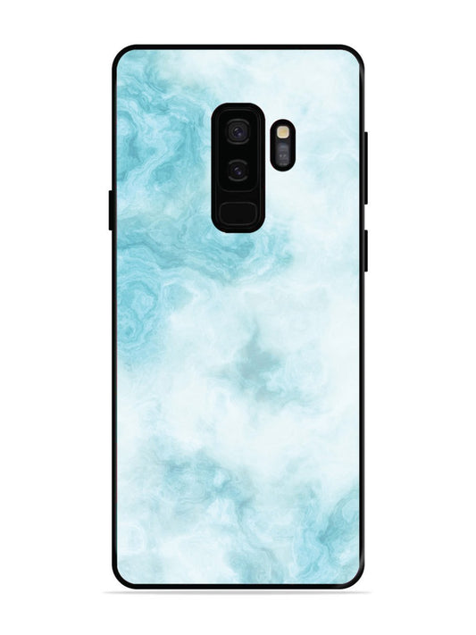 SAMSUNG GALAXY S9 PLUS Light Blue with White Ocean Marble