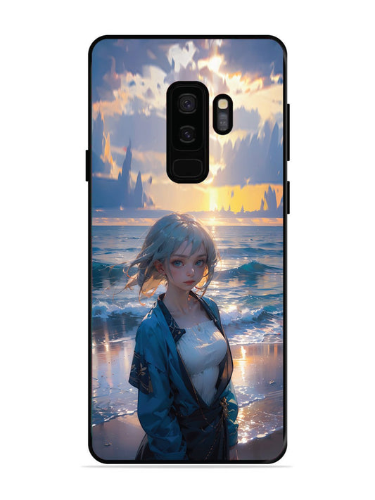 SAMSUNG GALAXY S9 PLUS Anime Girl Beach Ocean Waves
