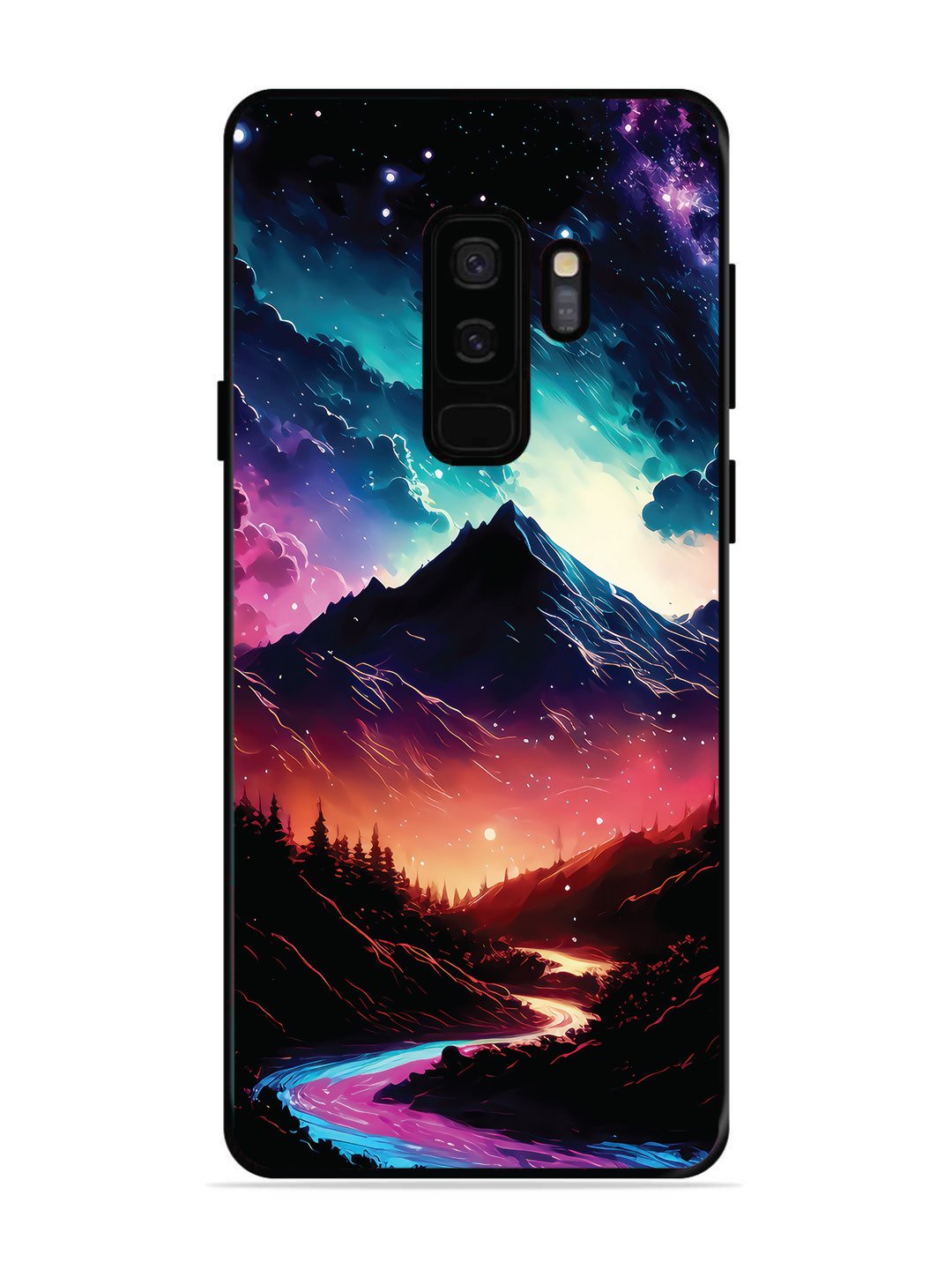 SAMSUNG GALAXY S9 PLUS mountain-valley-Colorful-cloud-at-night