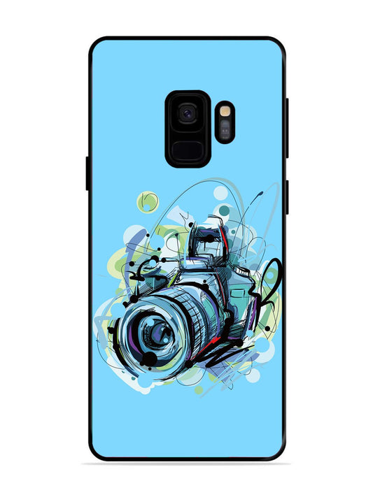 SAMSUNG GALAXY S9 Camera Blue Background