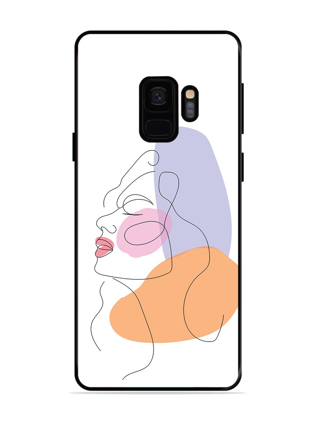 SAMSUNG GALAXY S9 Line Art Girl Face