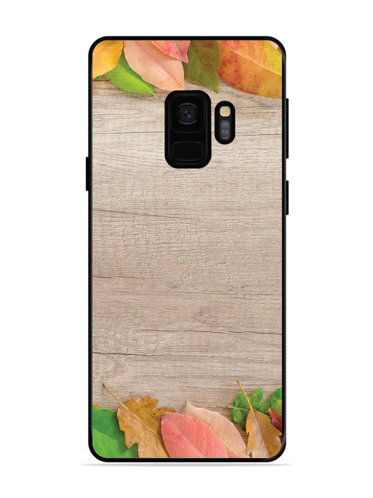 SAMSUNG GALAXY S9 Autumn Leafs On Wooden Table