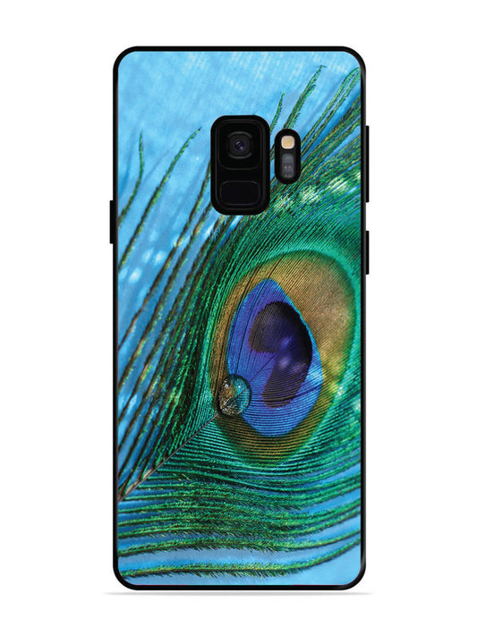 SAMSUNG GALAXY S9 A drop on Peacock Feather