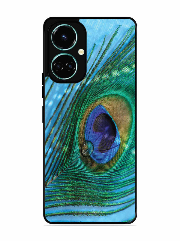 Tecno camon 19 A drop on Peacock Feather
