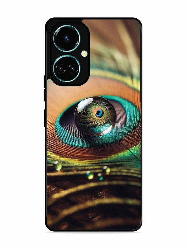 Tecno camon 19 Water Drop On Peacock Feather