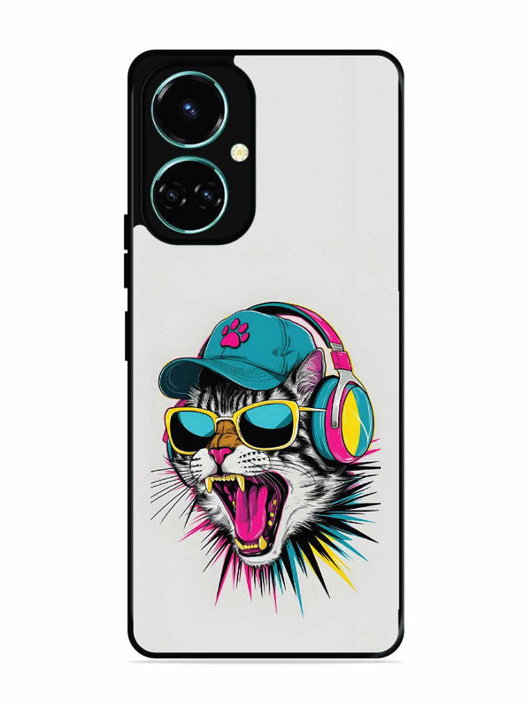 Tecno camon 19 Neon Pop Art DJ Cat Vibe