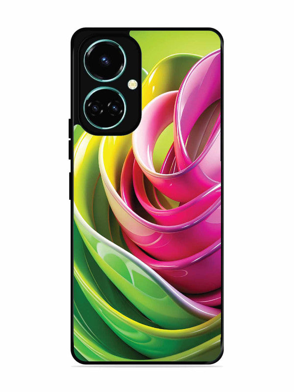 Tecno camon 19 Vibrant Swirl Glossy Ribbon Art