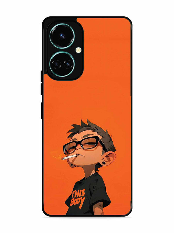 Tecno camon 19 Vibrant Orange Attitude Cartoon