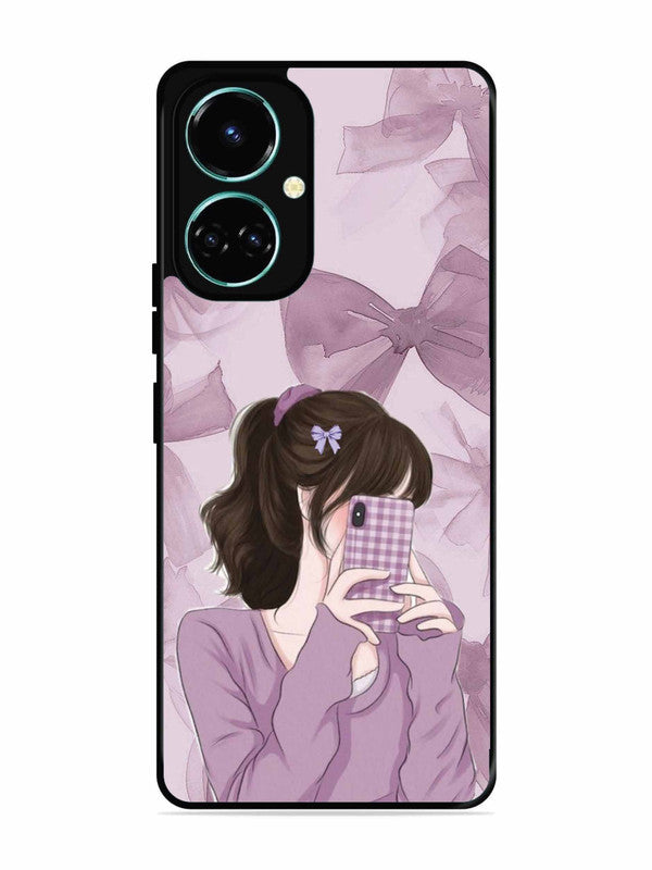 Tecno camon 19 Pinky Girl taking selfie