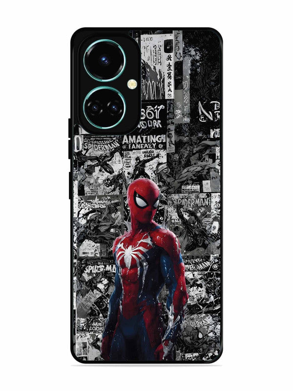 Tecno camon 19 Spiderman Highlighted on News Paper