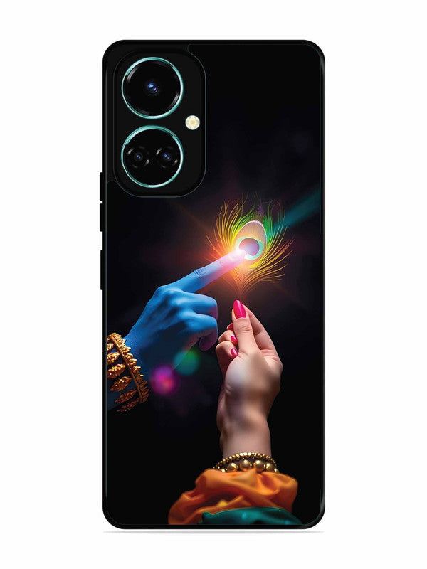 Tecno camon 19 Radha Krishna touching feather