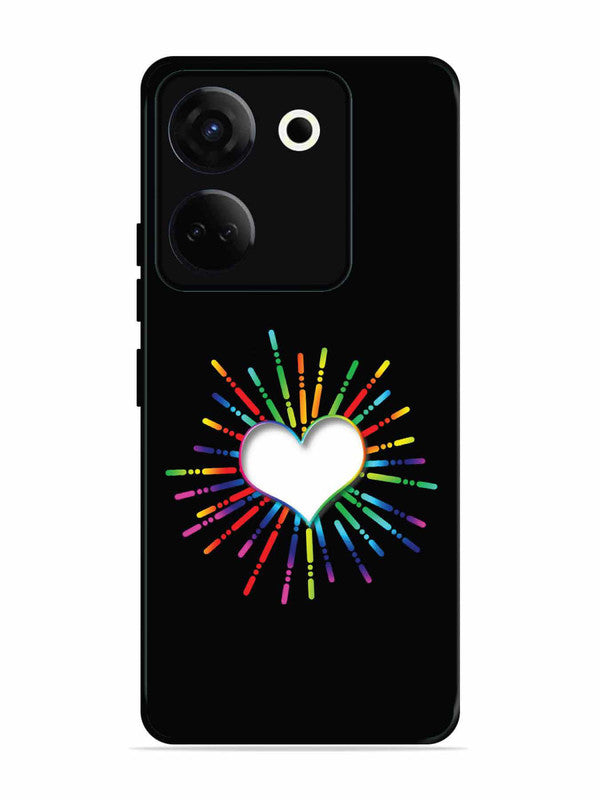 Tecno camon 20 Colourful Heart on Black