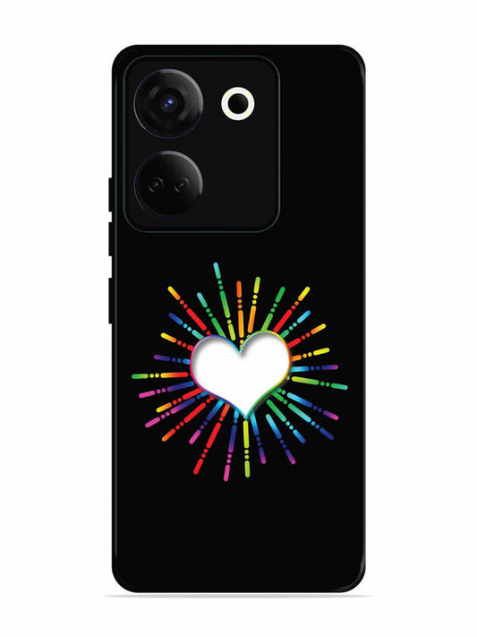 Tecno camon 20 Colourful Heart on Black