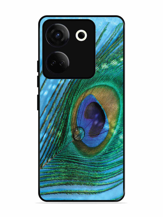 Tecno camon 20 A drop on Peacock Feather