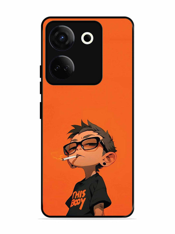 Tecno camon 20 Vibrant Orange Attitude Cartoon