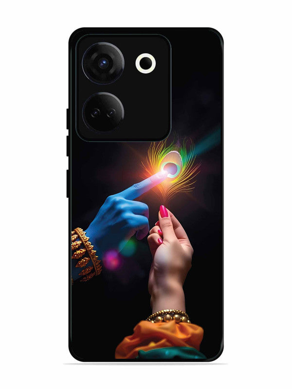 Tecno camon 20 Radha Krishna touching feather