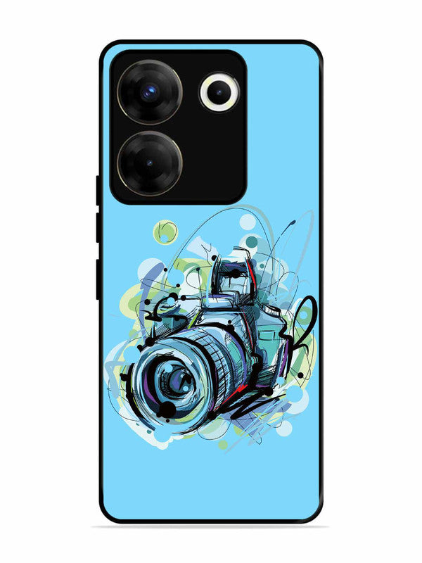 Tecno camon 20 Pro Camera Blue Background