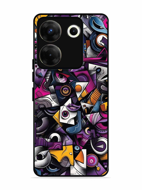 Tecno camon 20 Pro Abstract Geometric Graffiti Chaos
