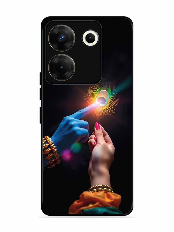 Tecno camon 20 Pro Radha Krishna touching feather