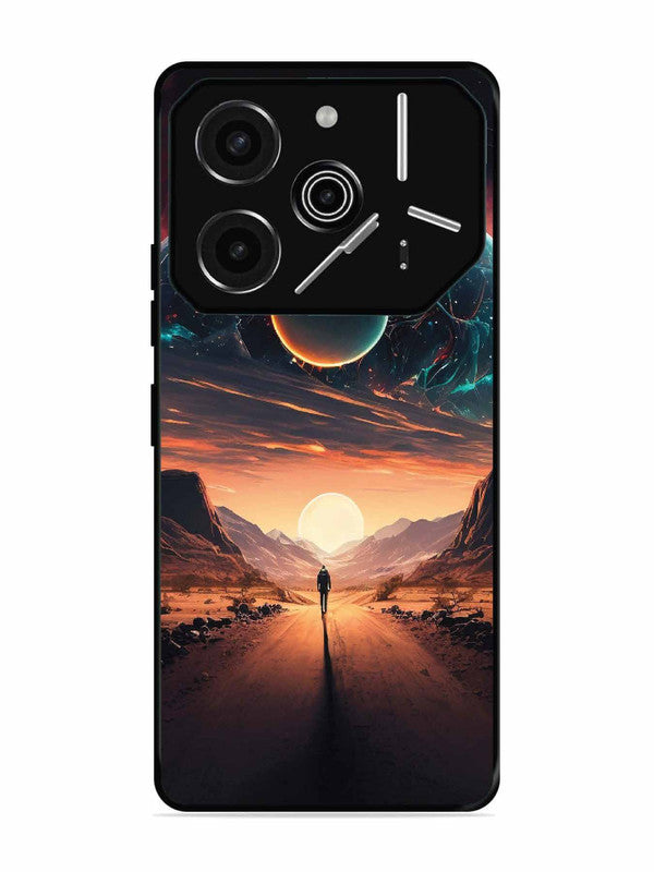Tecno Pova 6 Pro 5G Sunset with space scene
