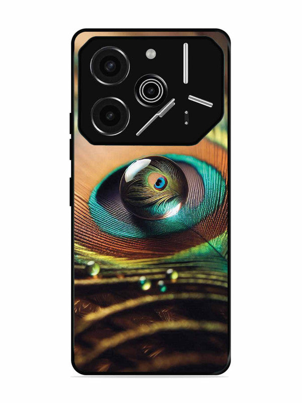 Tecno Pova 6 Pro 5G Water Drop On Peacock Feather