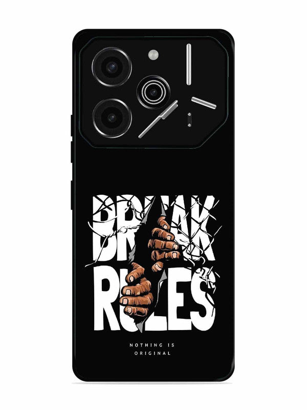 Tecno Pova 6 Pro 5G Break Rules Gritty Typography Art