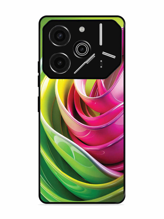 Tecno Pova 6 Pro 5G Vibrant Swirl Glossy Ribbon Art