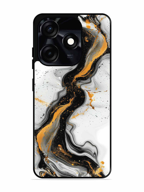Tecno Spark 10C Black And Golden Marble Essence