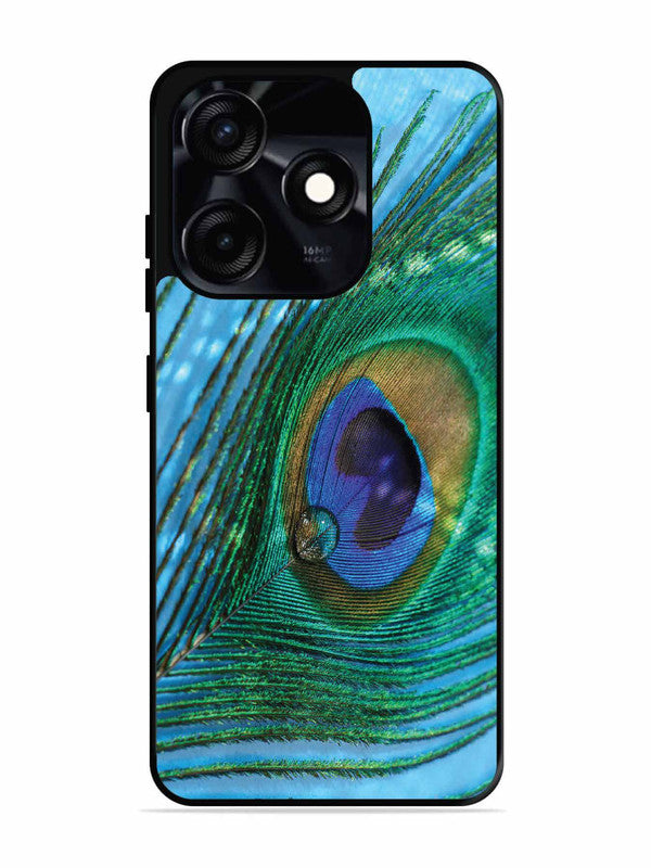 Tecno Spark 10C A drop on Peacock Feather