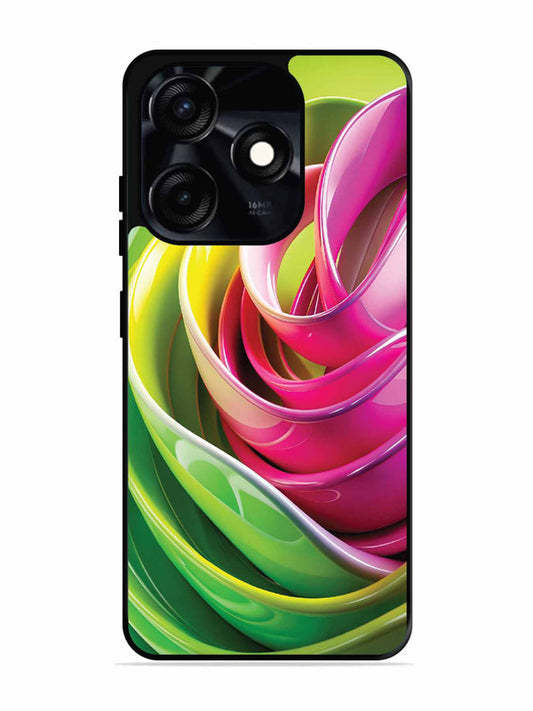 Tecno Spark 10C Vibrant Swirl Glossy Ribbon Art