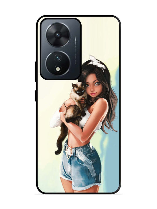 Vivo T2 5G Cute Girl with Cat