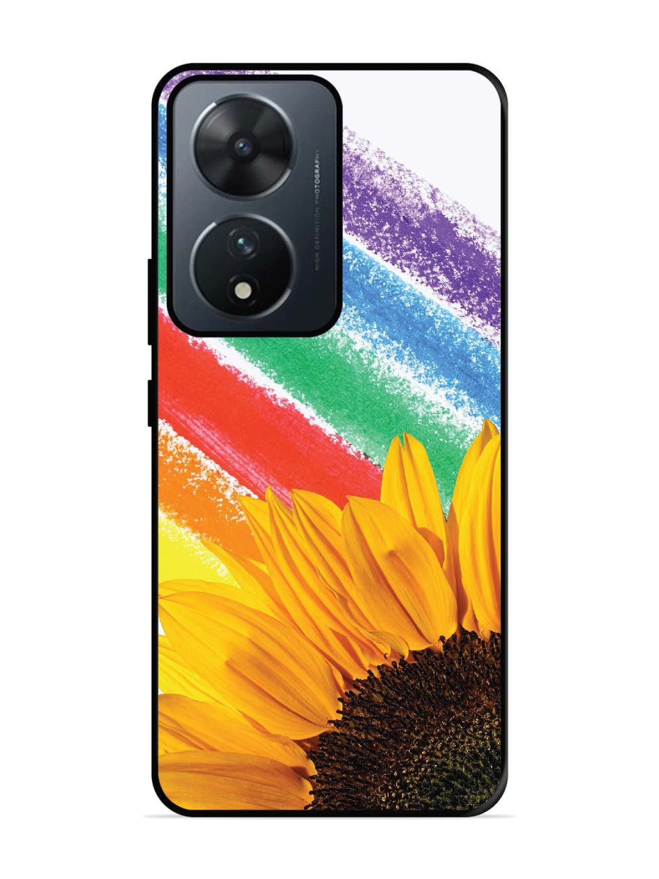 Vivo T2 5G Sunflower on Colourful Lines