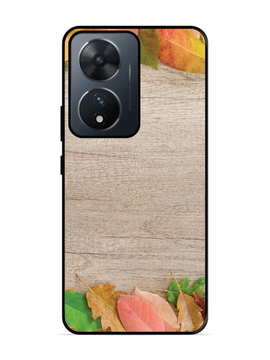 Vivo T2 5G Autumn Leafs On Wooden Table