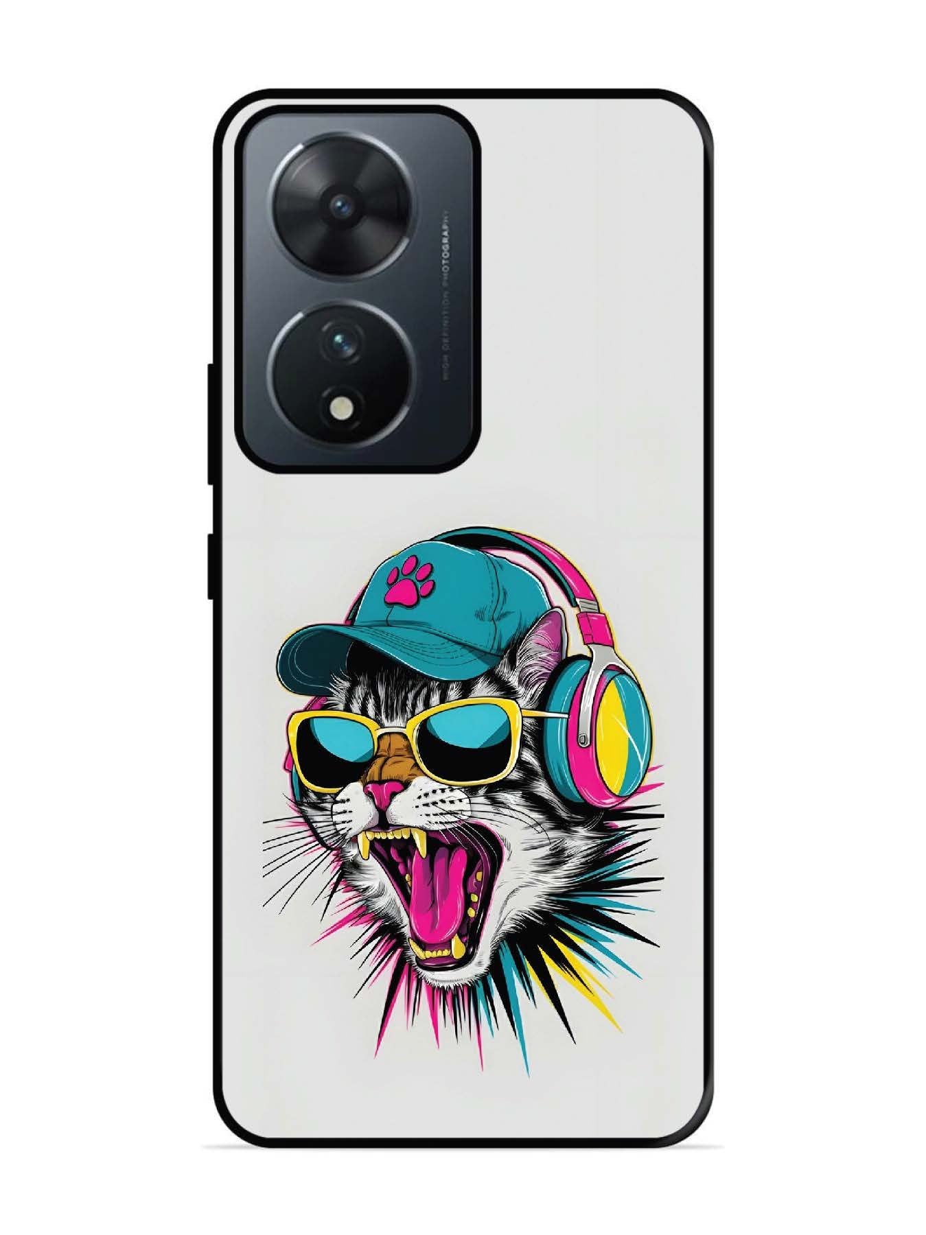 Vivo T2 5G Neon Pop Art DJ Cat Vibe