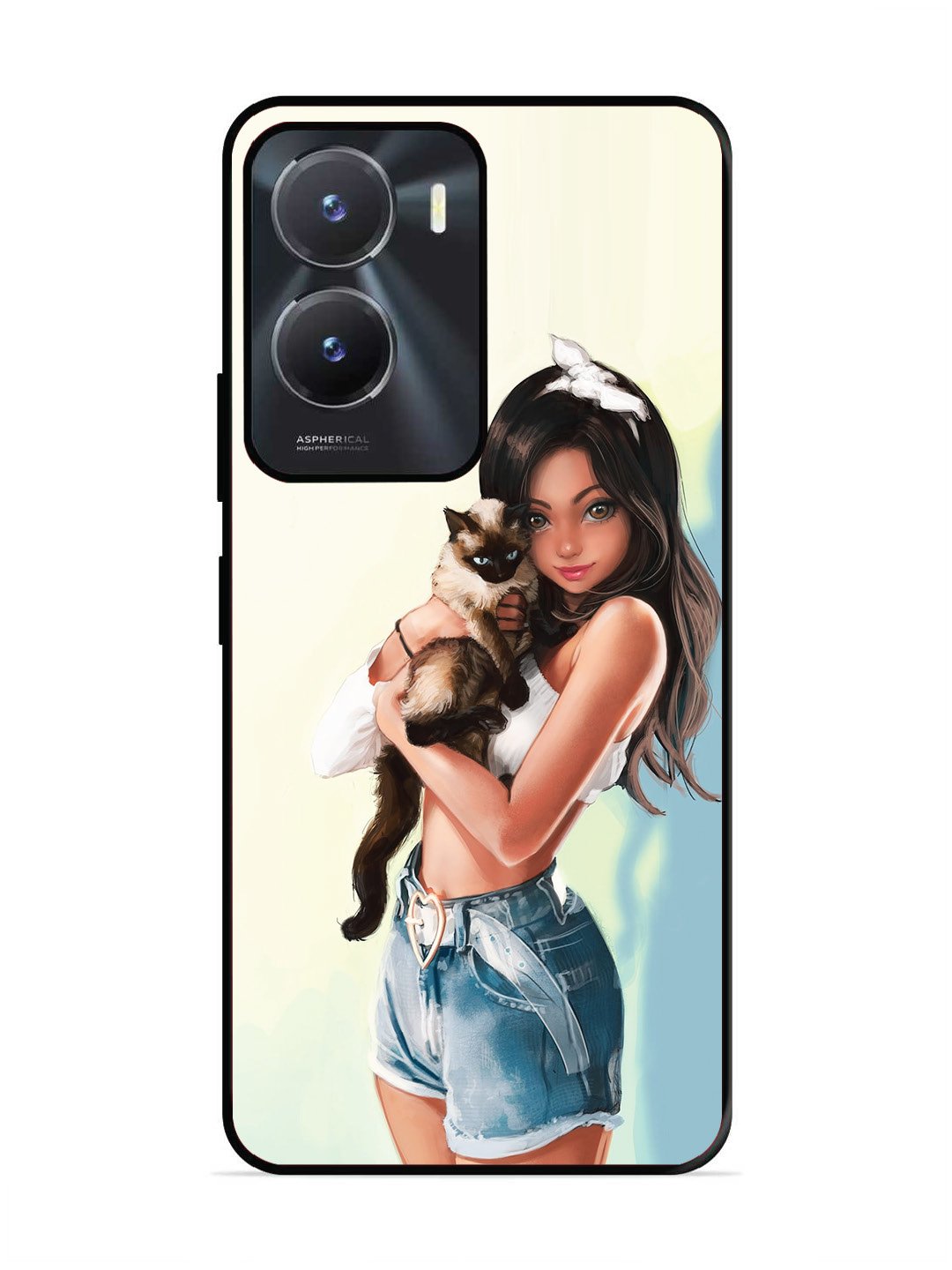 Vivo T2x 5g Cute Girl with Cat